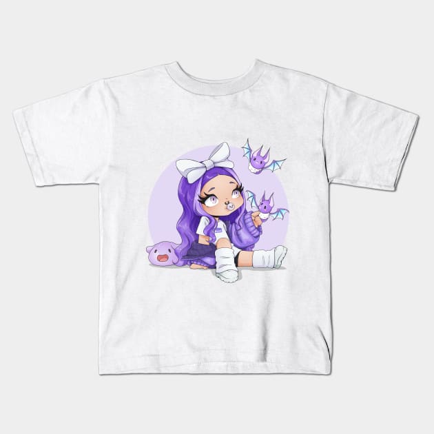 Chloe And The bats Kids T-Shirt by jolienwow